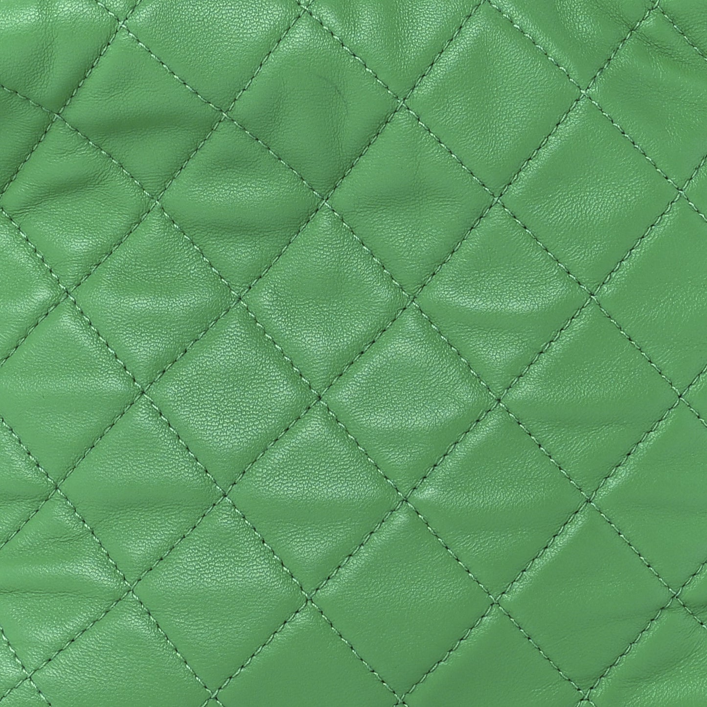 Lambskin Quilted Large Perfect Meeting Hobo Green