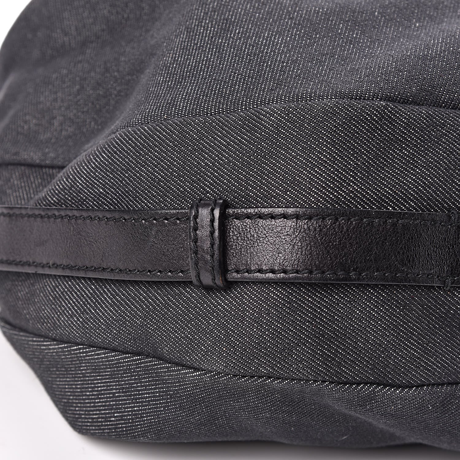 Saint Laurent Denim Mombasa Horn Sling Black 9 of 10