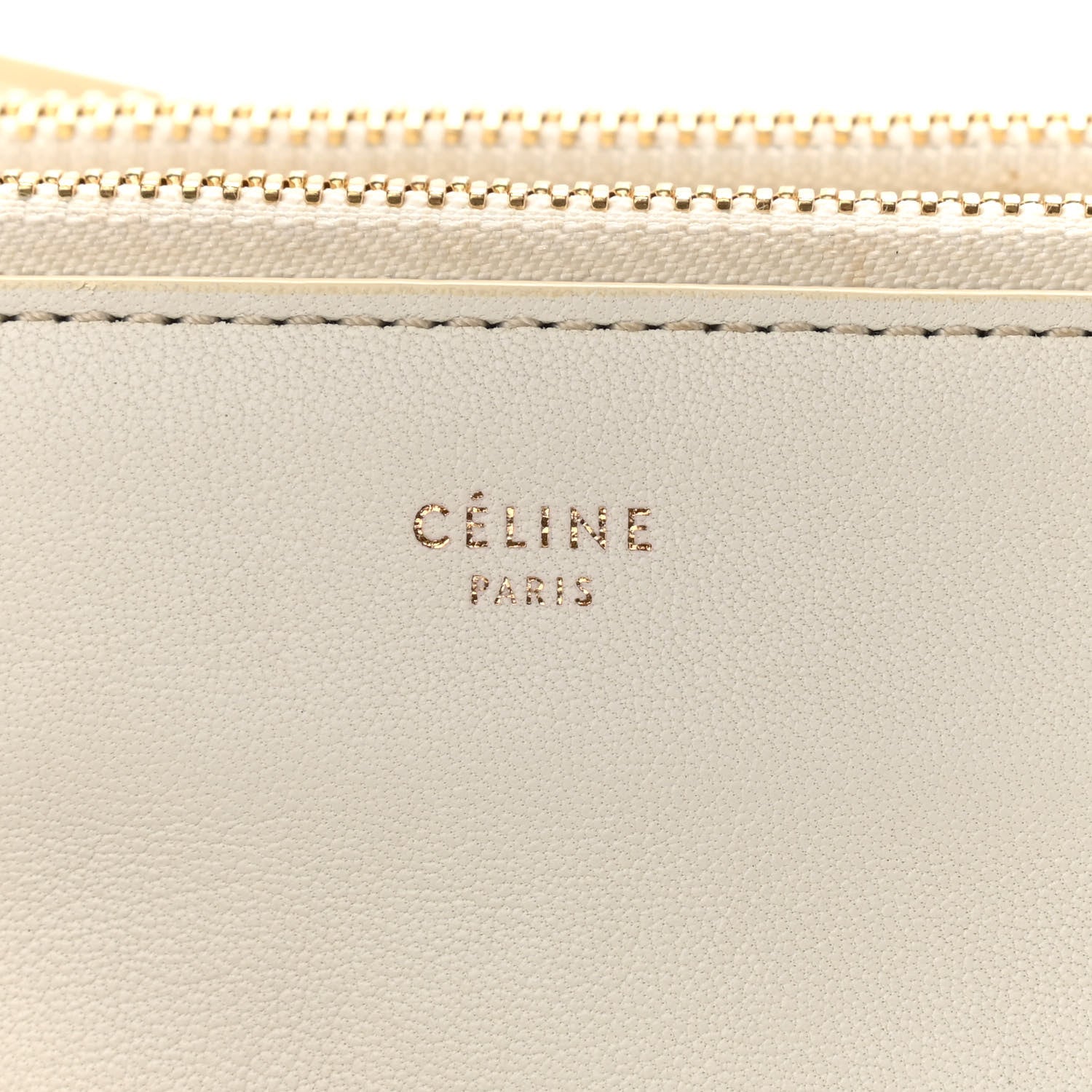 Celine Lambskin Small Trio Crossbody Bag White 8 of 13