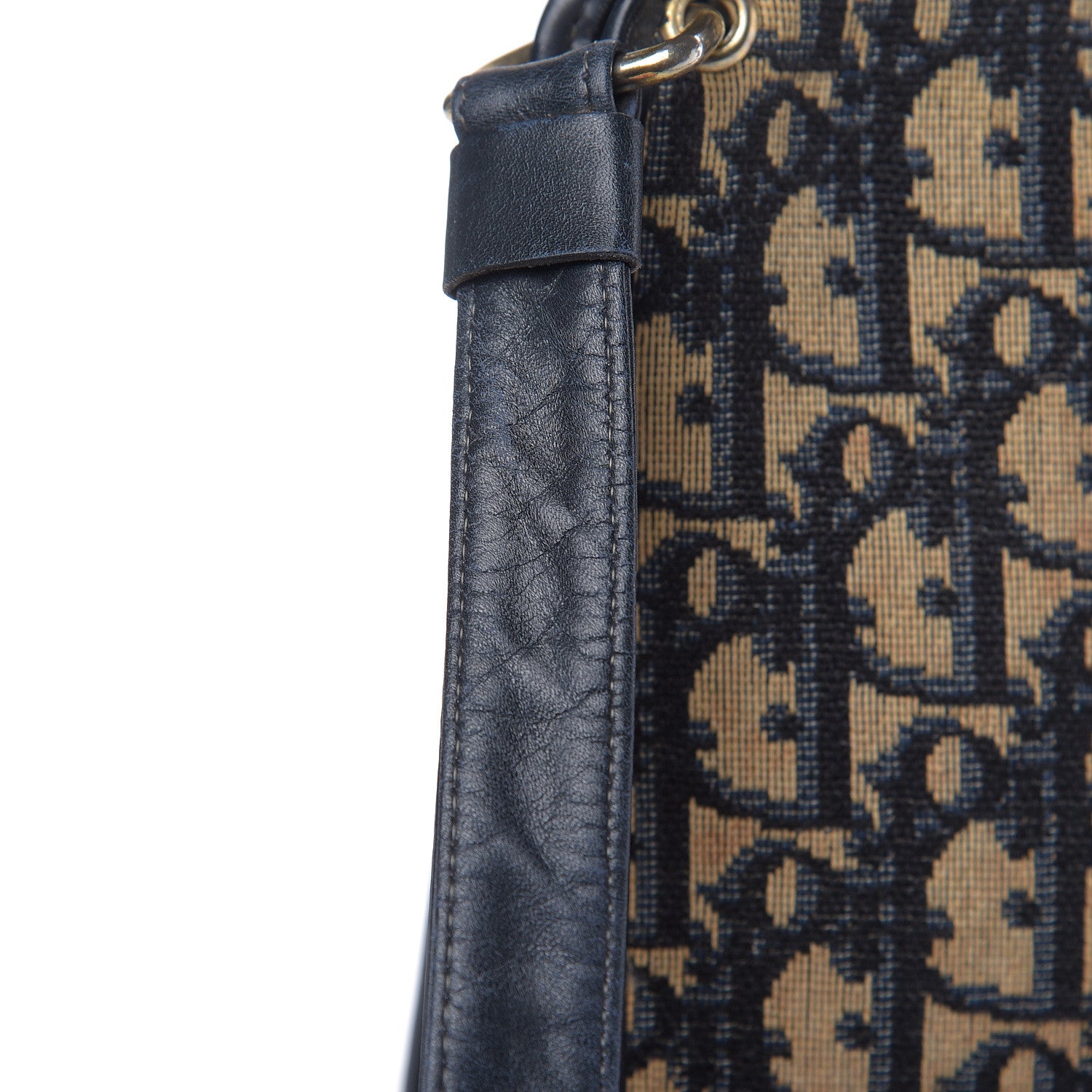 Christian Dior Monogram Shoulder Bag Navy Blue 9 of 9