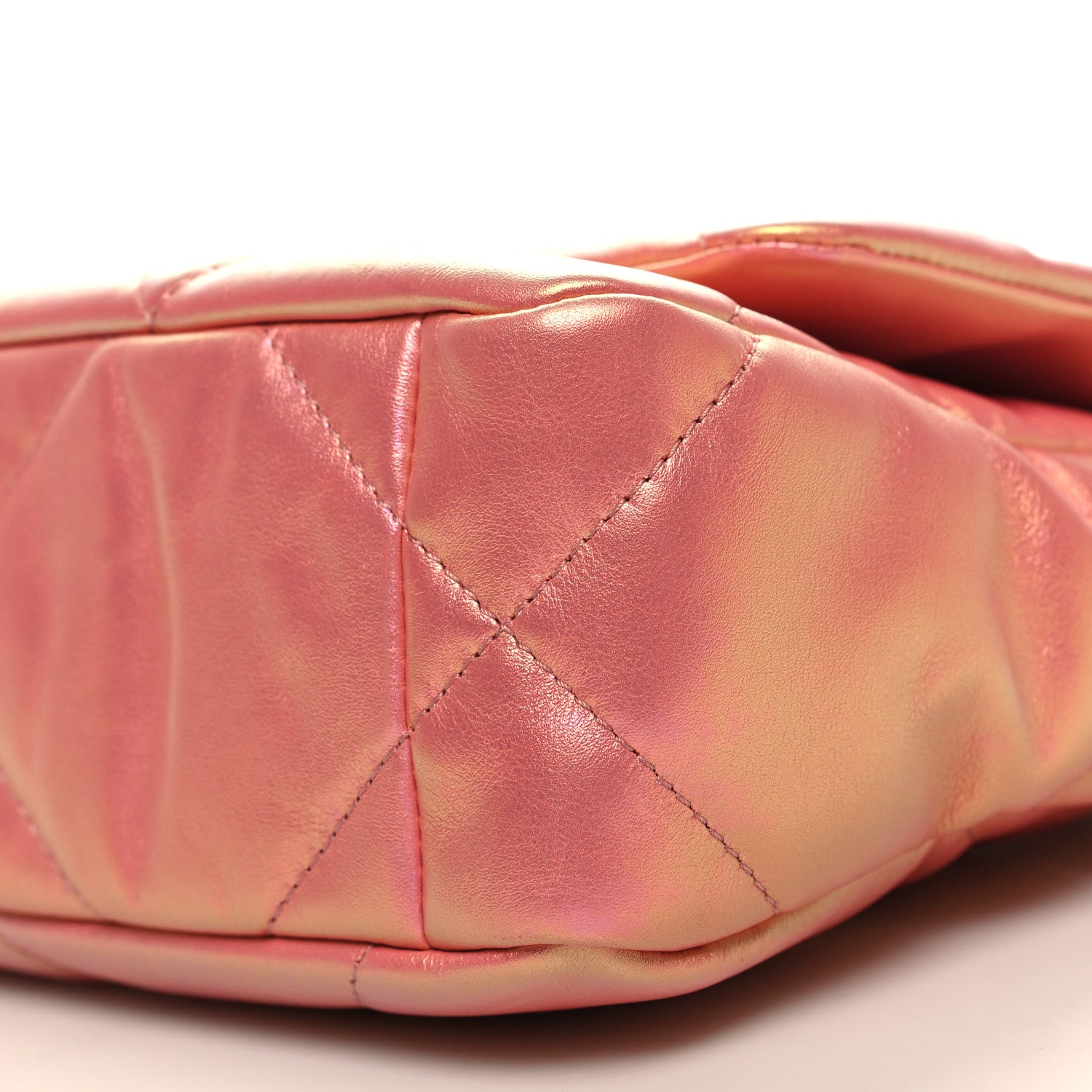 Chanel Iridescent Calfskin Quilted Medium Chanel 19 Flap Pink 10 of 10
