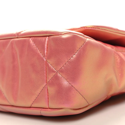 Chanel Iridescent Calfskin Quilted Medium Chanel 19 Flap Pink 10 of 10