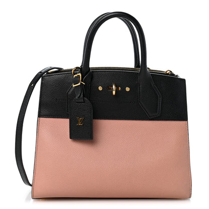 Louis Vuitton Taurillon City Steamer PM Magnolia Pink Black 1 of 14