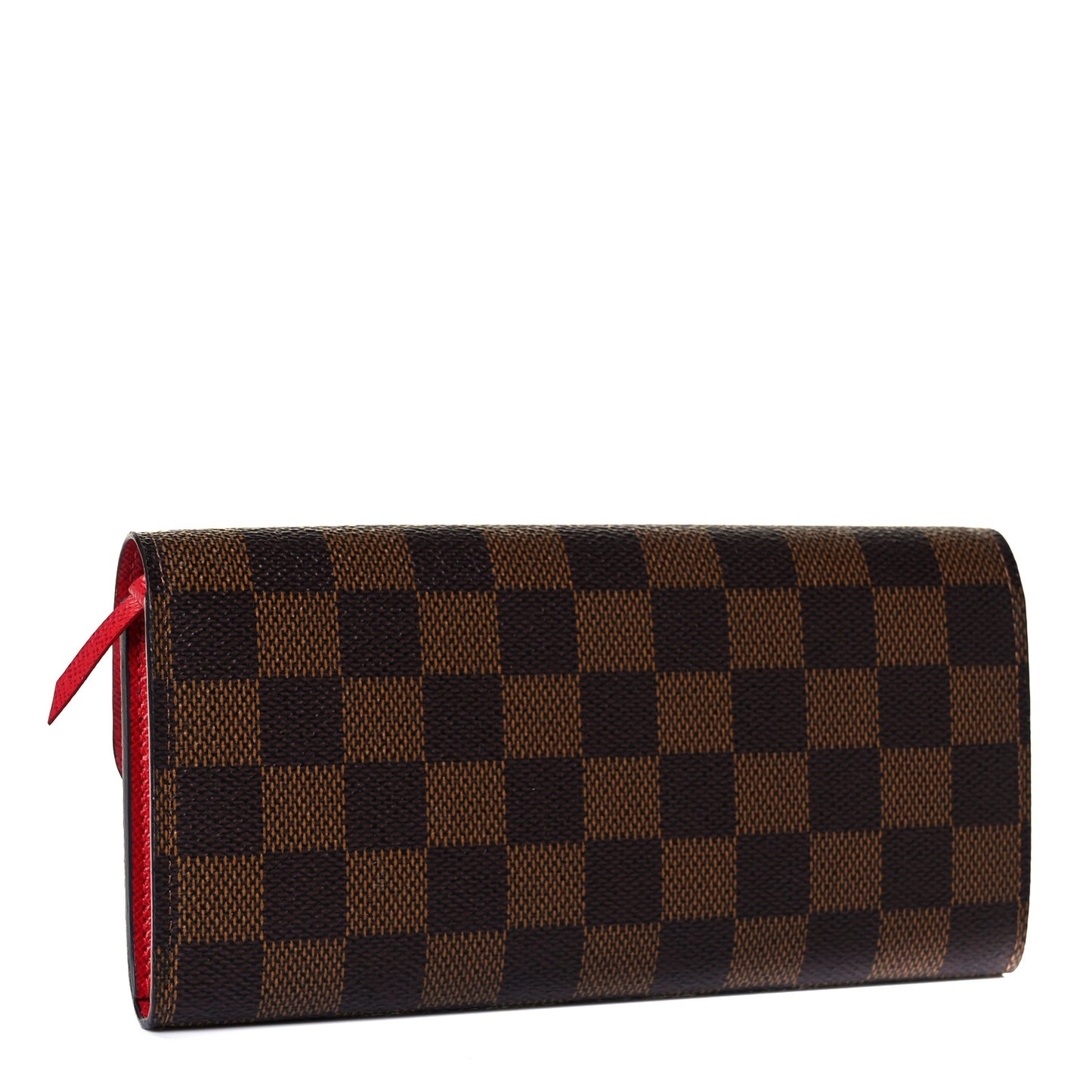 Damier Ebene Emilie Wallet Red