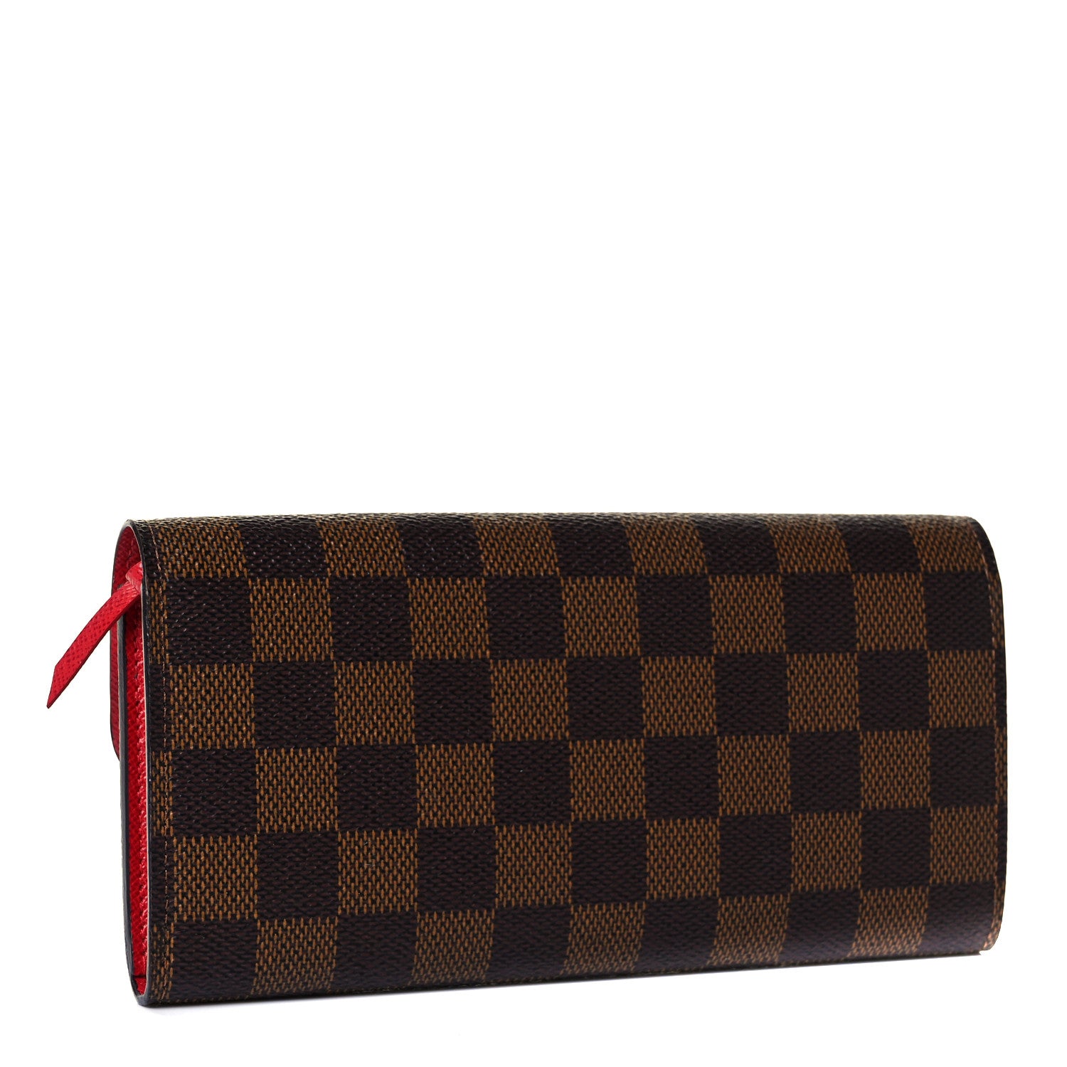 Louis Vuitton Damier Ebene Emilie Wallet Red 4 of 14