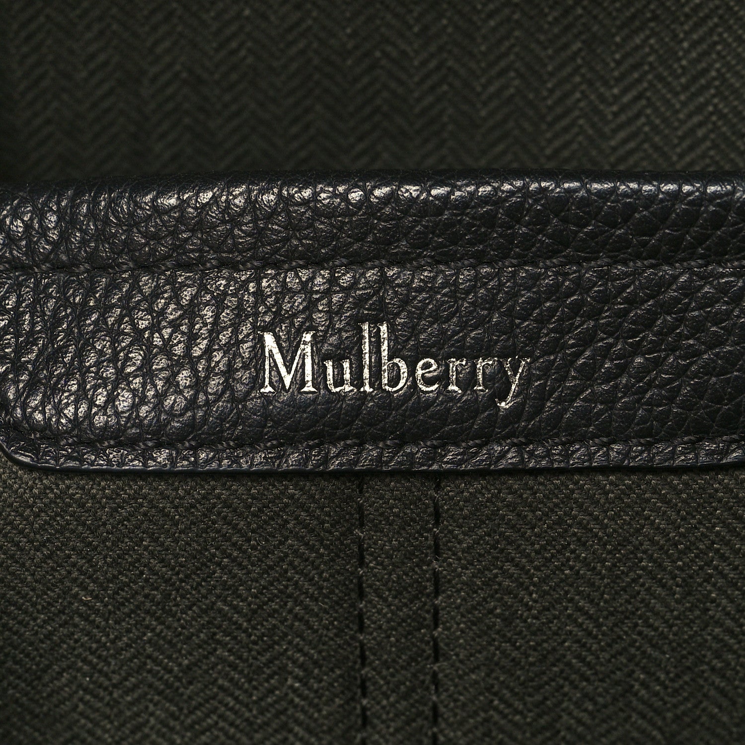 Mulberry Grain Calfskin Zipped Backpack Black 6 of 10