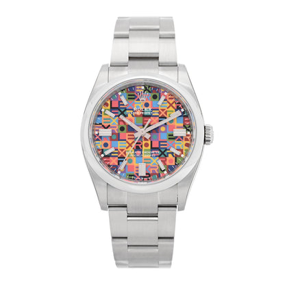 Rolex Stainless Steel 36mm Oyster Perpetual Watch Jubilee Motif Dial 126000 1 of 5