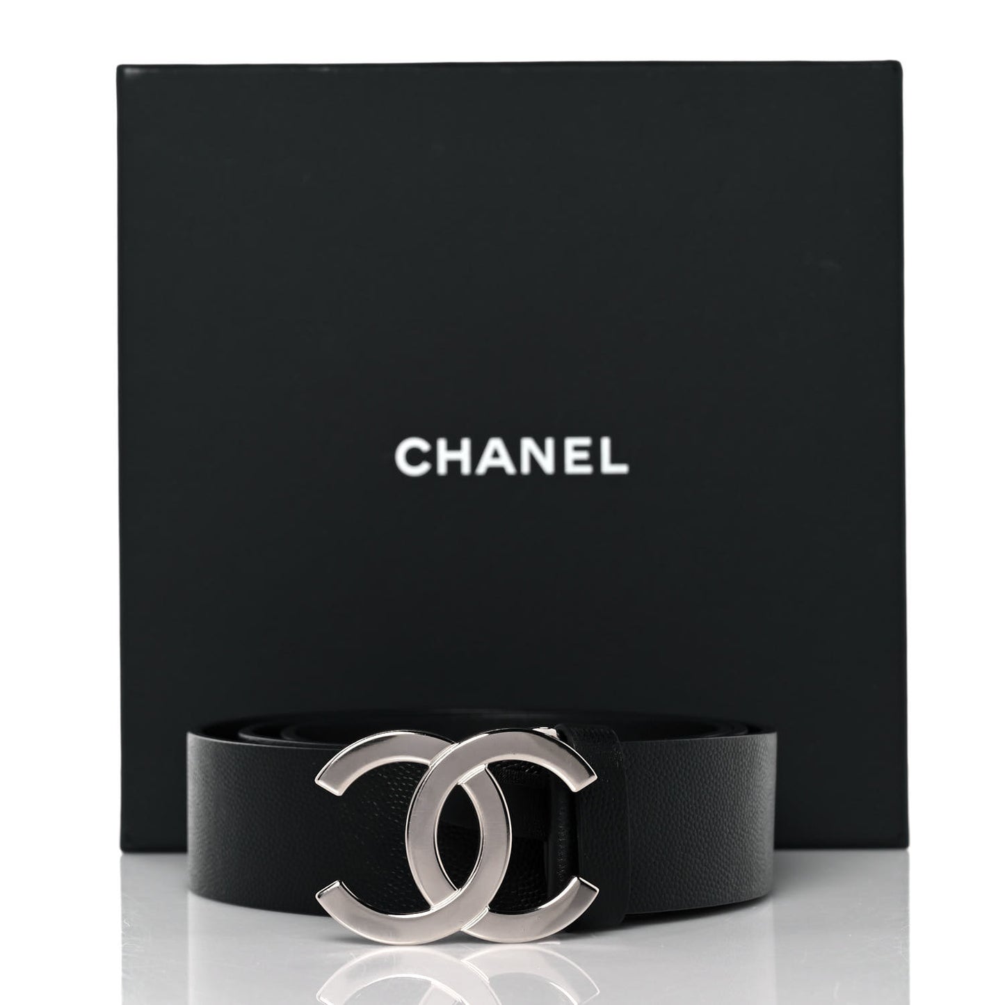 Caviar CC Logo Belt 90 36 Black