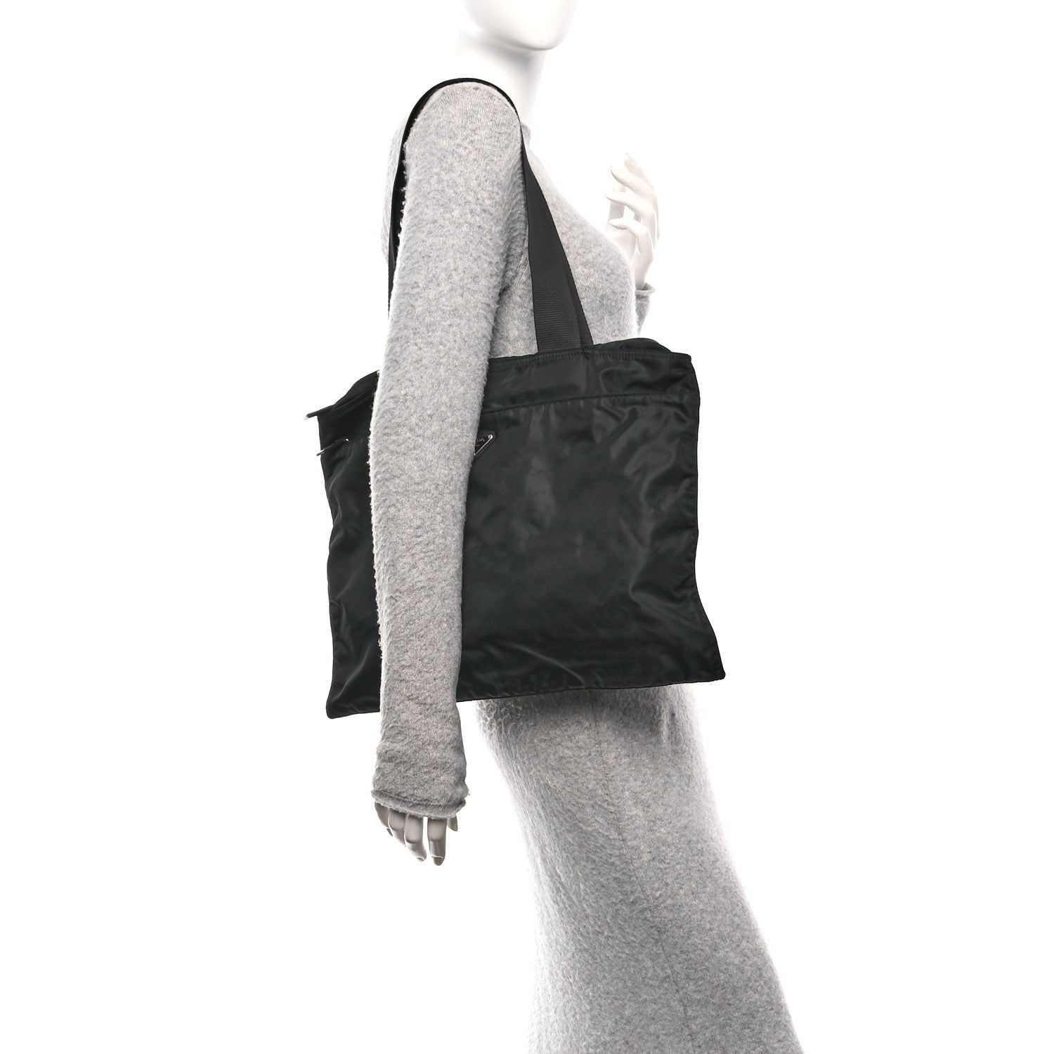 Prada Tessuto Nylon Tote Black 2 of 9
