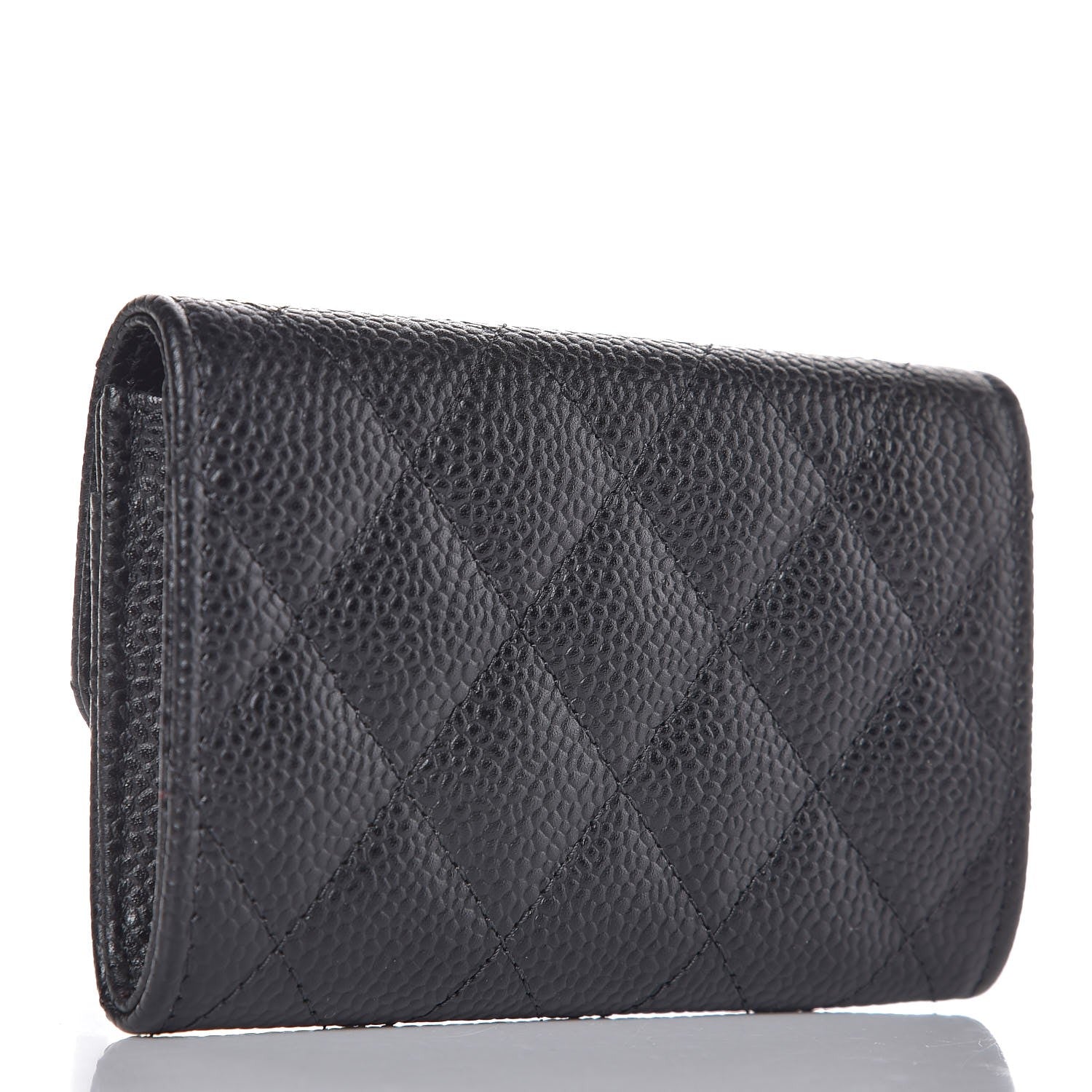 Chanel Caviar Quilted Flap Card Holder Black 3 of 9