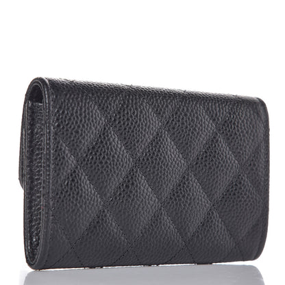 Chanel Caviar Quilted Flap Card Holder Black 3 of 9