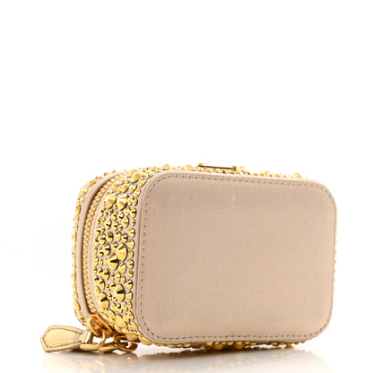 Prada Satin Crystal Degrade Jewelry Beauty Case Platino 5 of 8