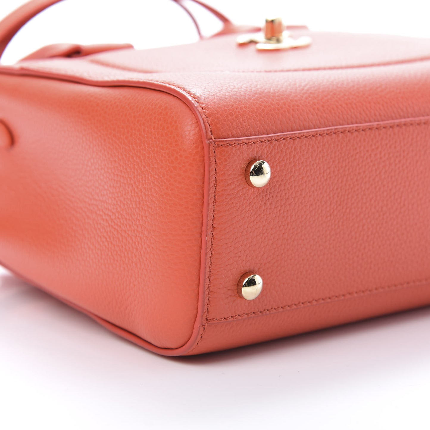 Grained Calfskin Mini Neo Executive Shopper Tote Red