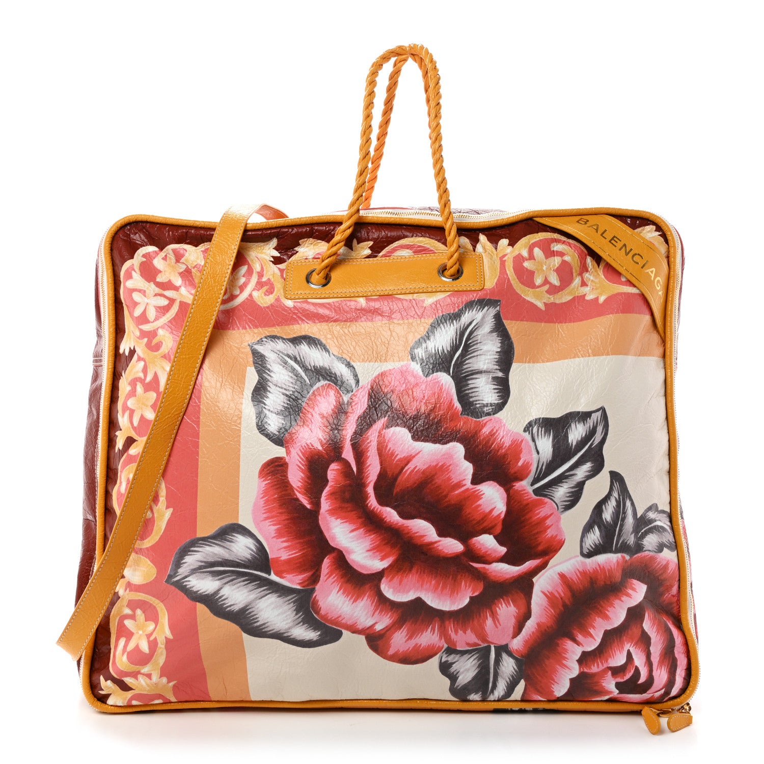 Balenciaga Agneau Floral Print Large Blanket Square Tote Multicolor 1 of 11