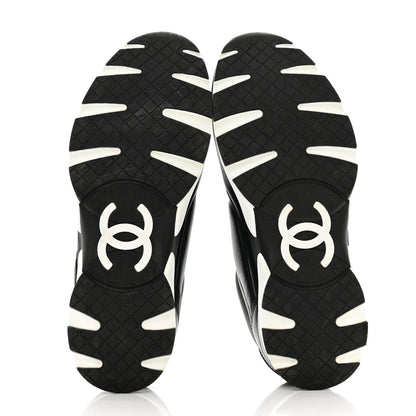 Chanel Calfskin CC Sneakers 40 Black 6 of 10