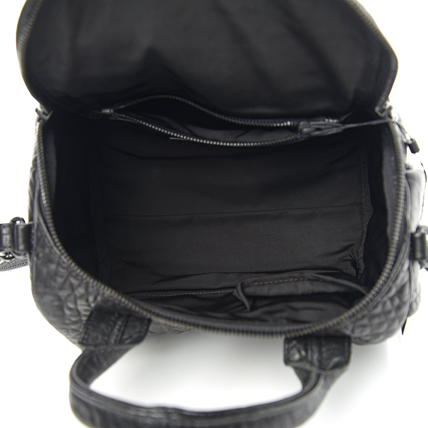 Pebbled Lambskin Rockie Black Matte Black Hardware