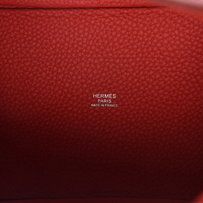 Hermes Taurillon Clemence Picotin Lock 18 PM Rouge Tomate 6 of 12