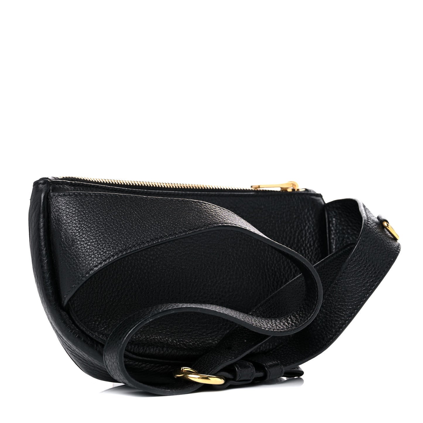 Vitello Daino Small Belt Bag Black