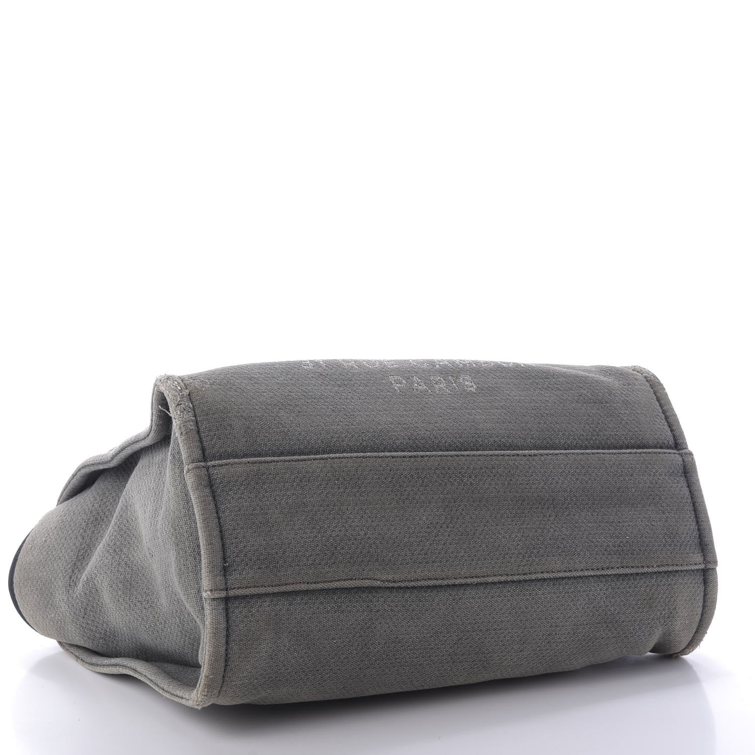 Chanel Canvas Small Deauville Tote Grey 4 of 11