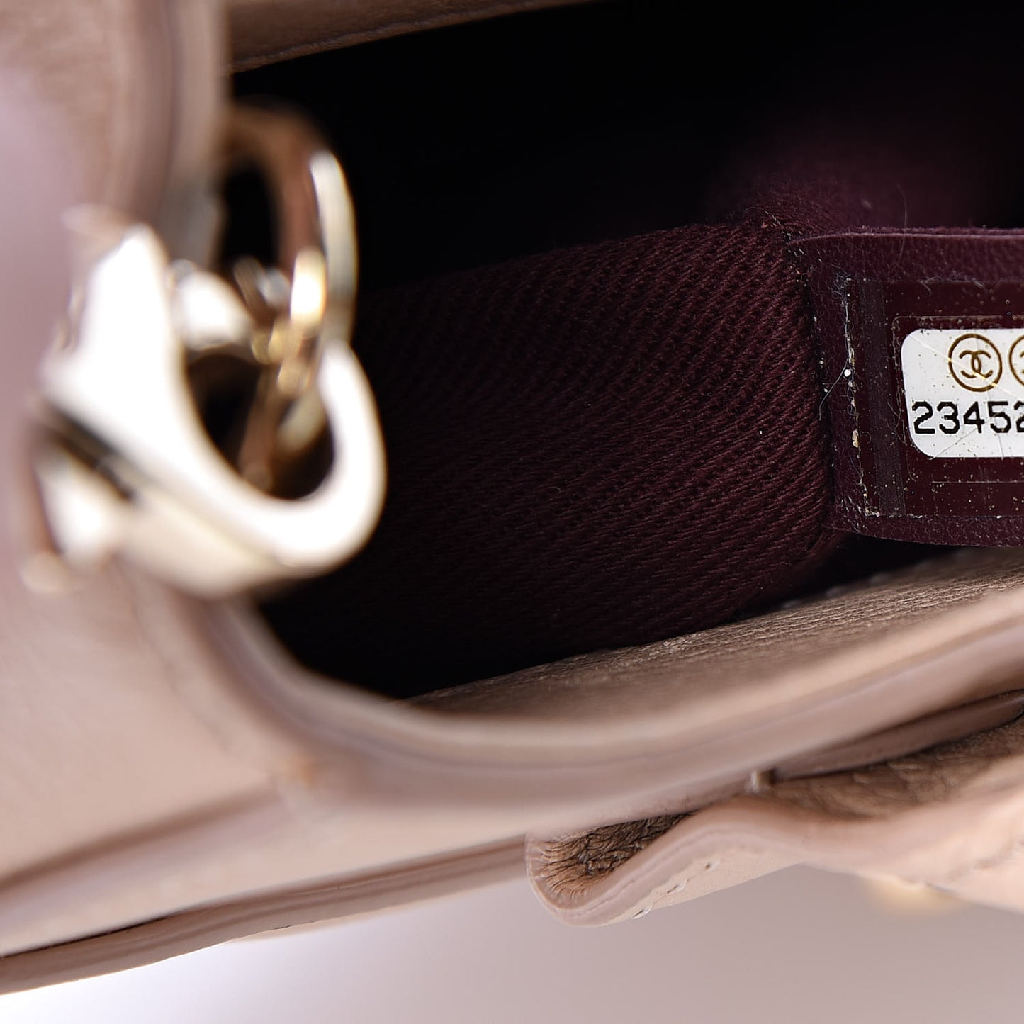 Grained Calfskin Mini Neo Executive Shopper Tote Light Beige