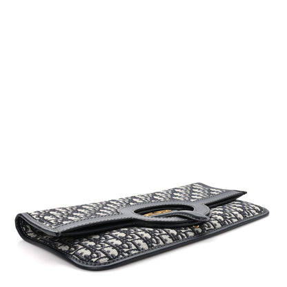 Christian Dior Oblique Fold Over Clutch Blue 4 of 8