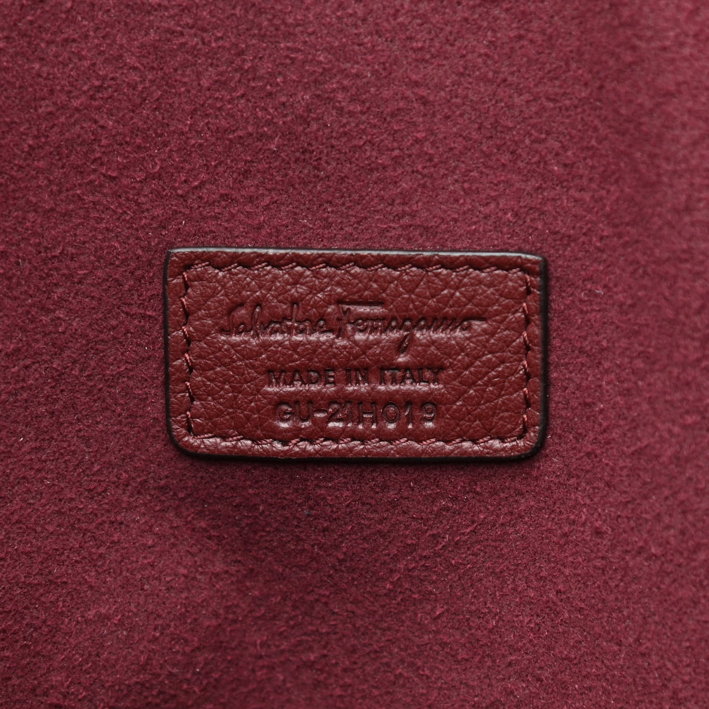 Calfskin Medium Gancini Tote Burgundy