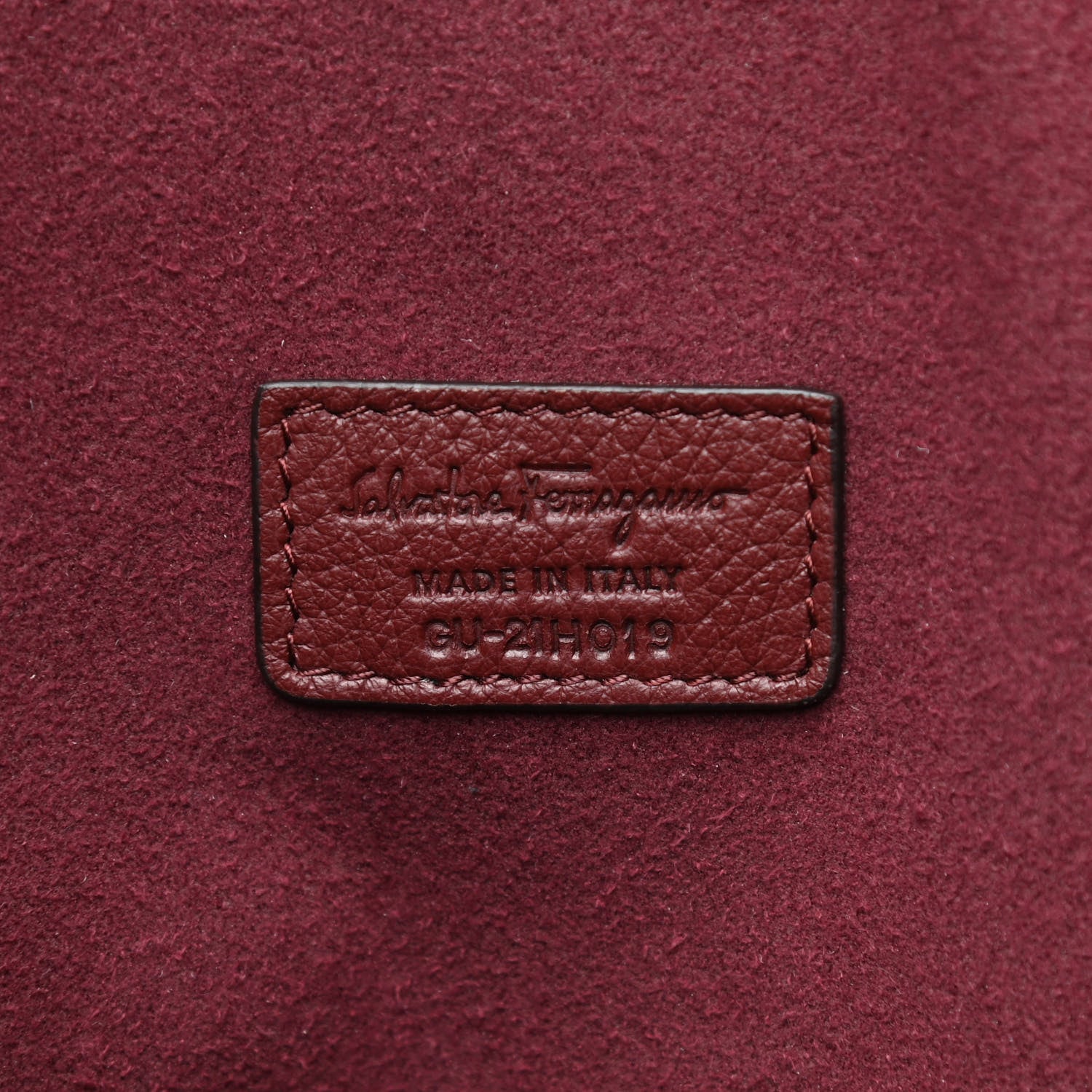 Salvatore Ferragamo Calfskin Medium Gancini Tote Burgundy 6 of 9