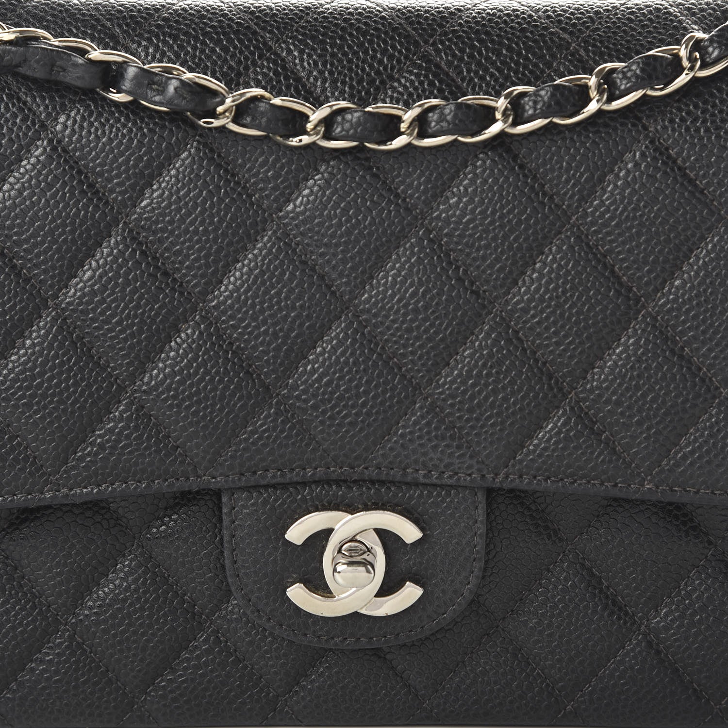 Chanel Caviar Quilted Medium Double Flap Black 11 of 12