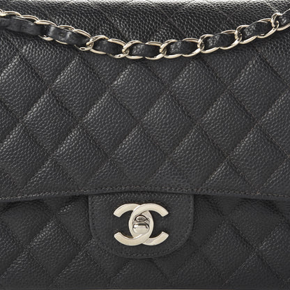 Chanel Caviar Quilted Medium Double Flap Black 11 of 12