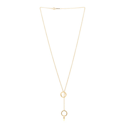 Tiffany 18K Yellow Gold 1837 Interlocking Circles Lariat Necklace 3 of 5