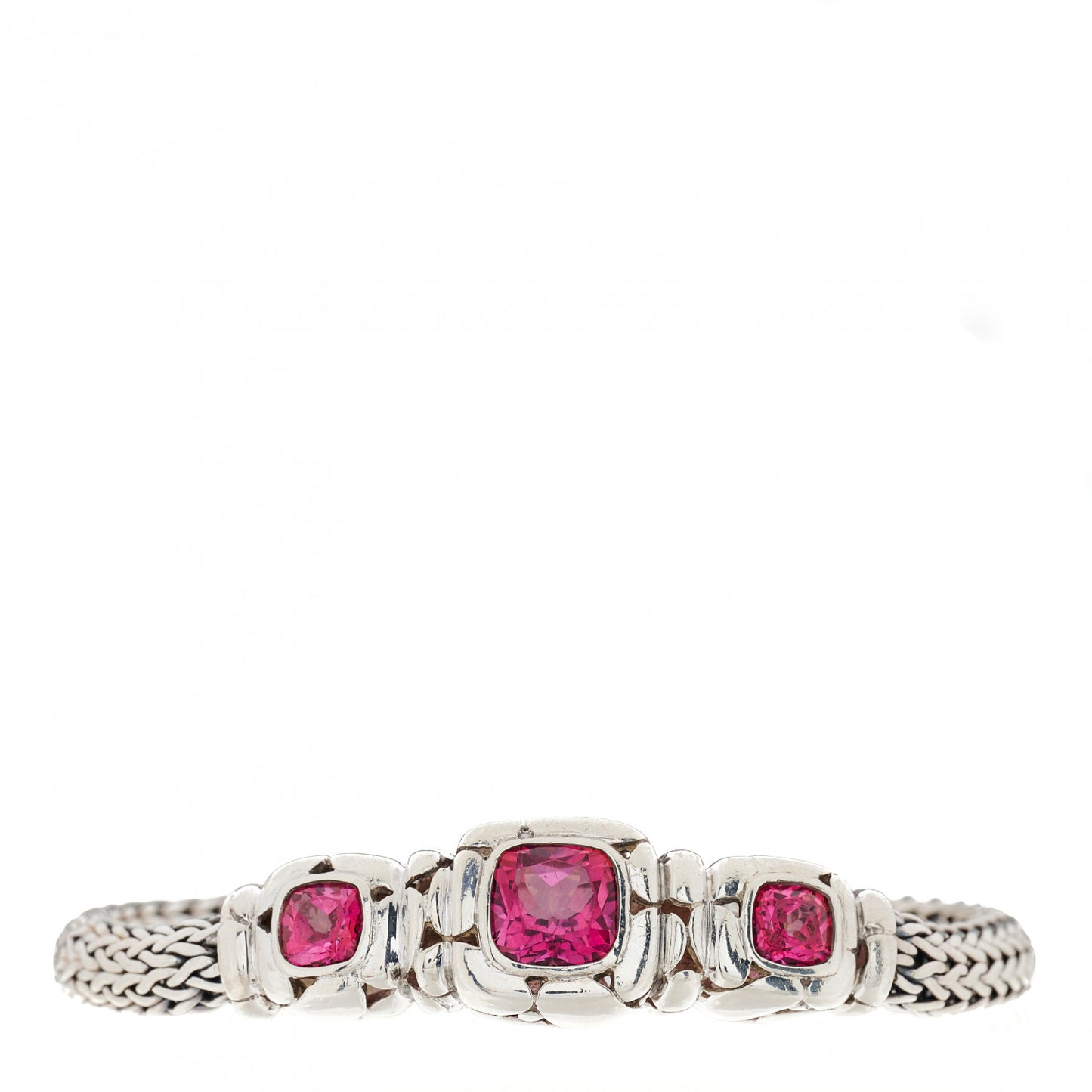 Sterling Silver Pink Topaz Batu Kali Bracelet