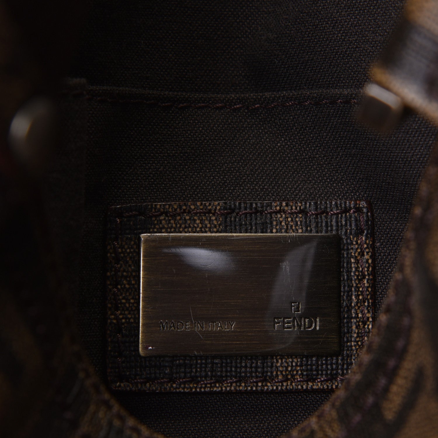 Fendi Zucca Spalmati Messenger Bag Tobacco 10 of 10
