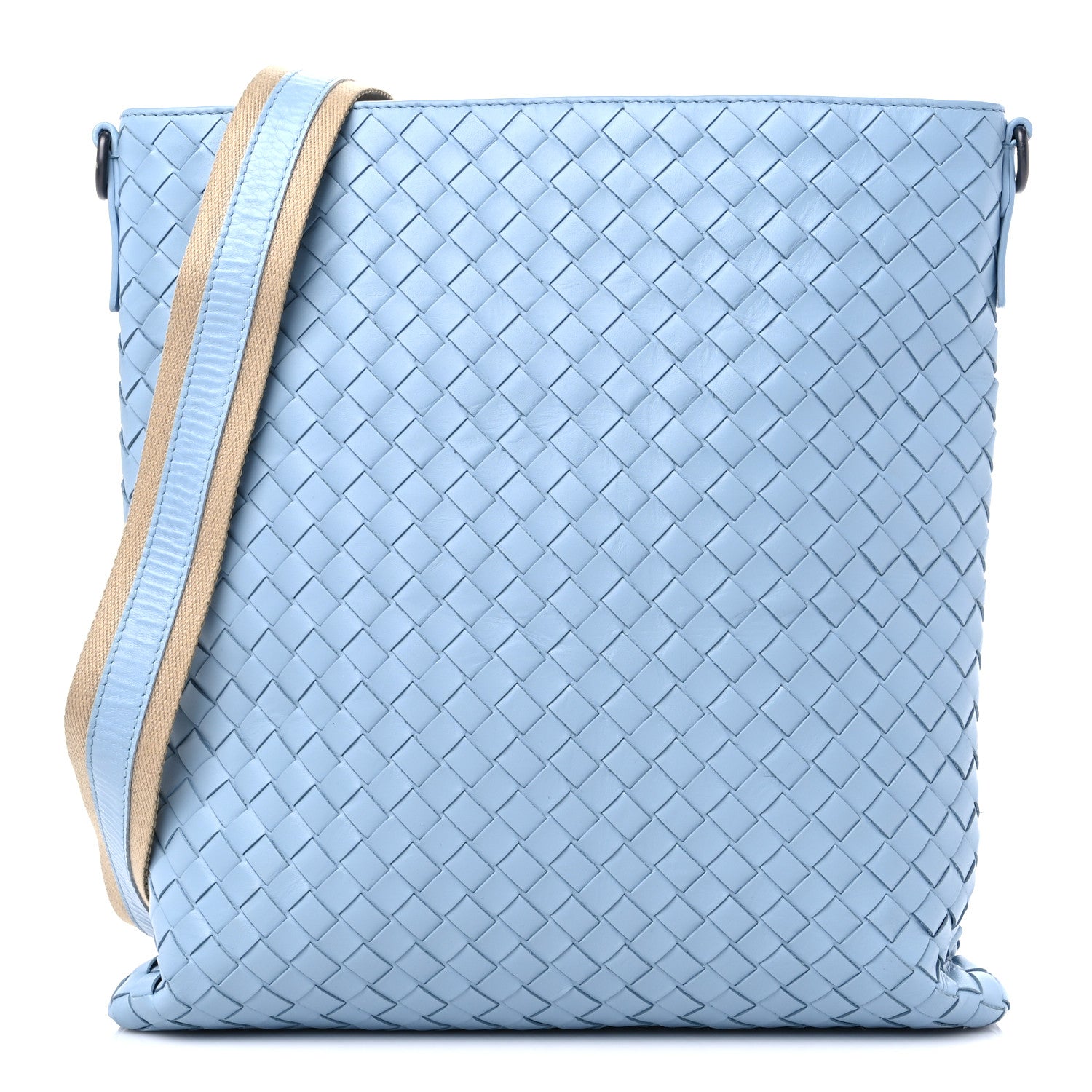 Bottega Veneta Nappa Intrecciato VN Crossbody Messenger Bag Ciel 1 of 13