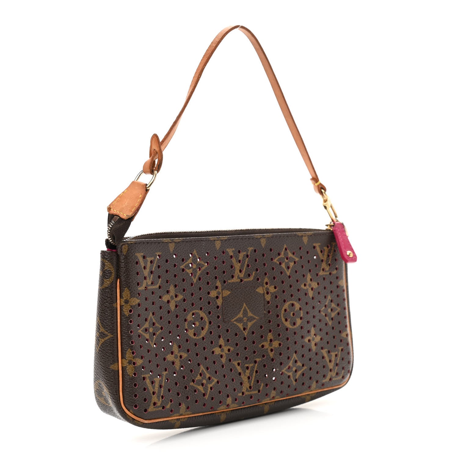 Louis Vuitton Monogram Perforated Pochette Accessories Bag Fuchsia 3 of 8