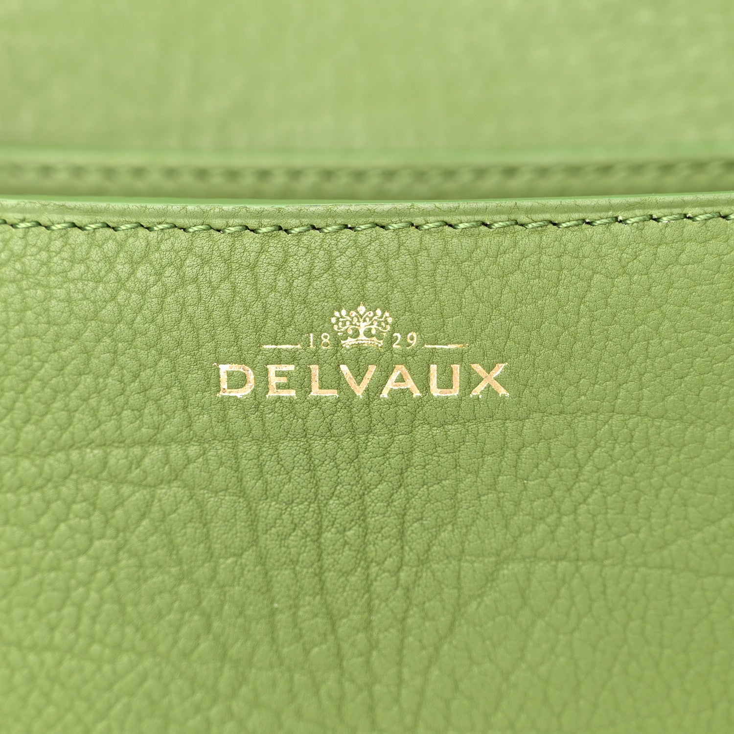 Delvaux Crispy Calfskin Mini Le Mutin Saddle Bag Green 7 of 10