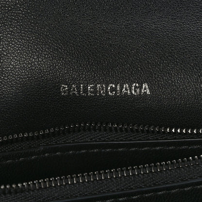 Balenciaga Crushed Calfskin Quilted Matte Black Hardware Medium Crush Chain Bag Black 7 of 9