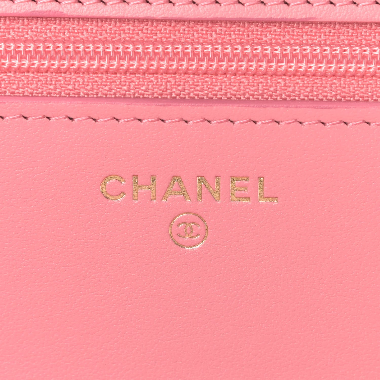 Chanel Caviar Camellia Embossed Wallet On Chain WOC Light Pink 5 of 13