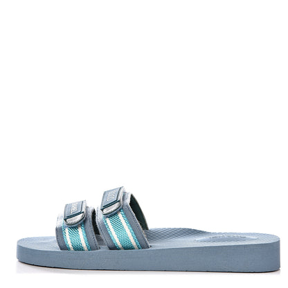 Chanel Fabric Rubber Coco Slides 38 Blue 1 of 8