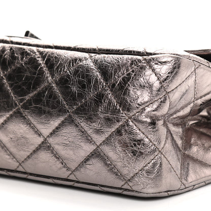 Chanel Metallic Aged Calfskin Quilted 2.55 Reissue 228 Flap Pewter 10 of 11