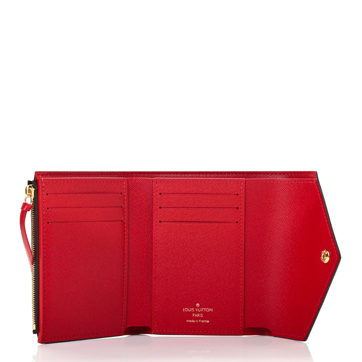 Louis Vuitton Damier Ebene Victorine Wallet Red 5 of 6