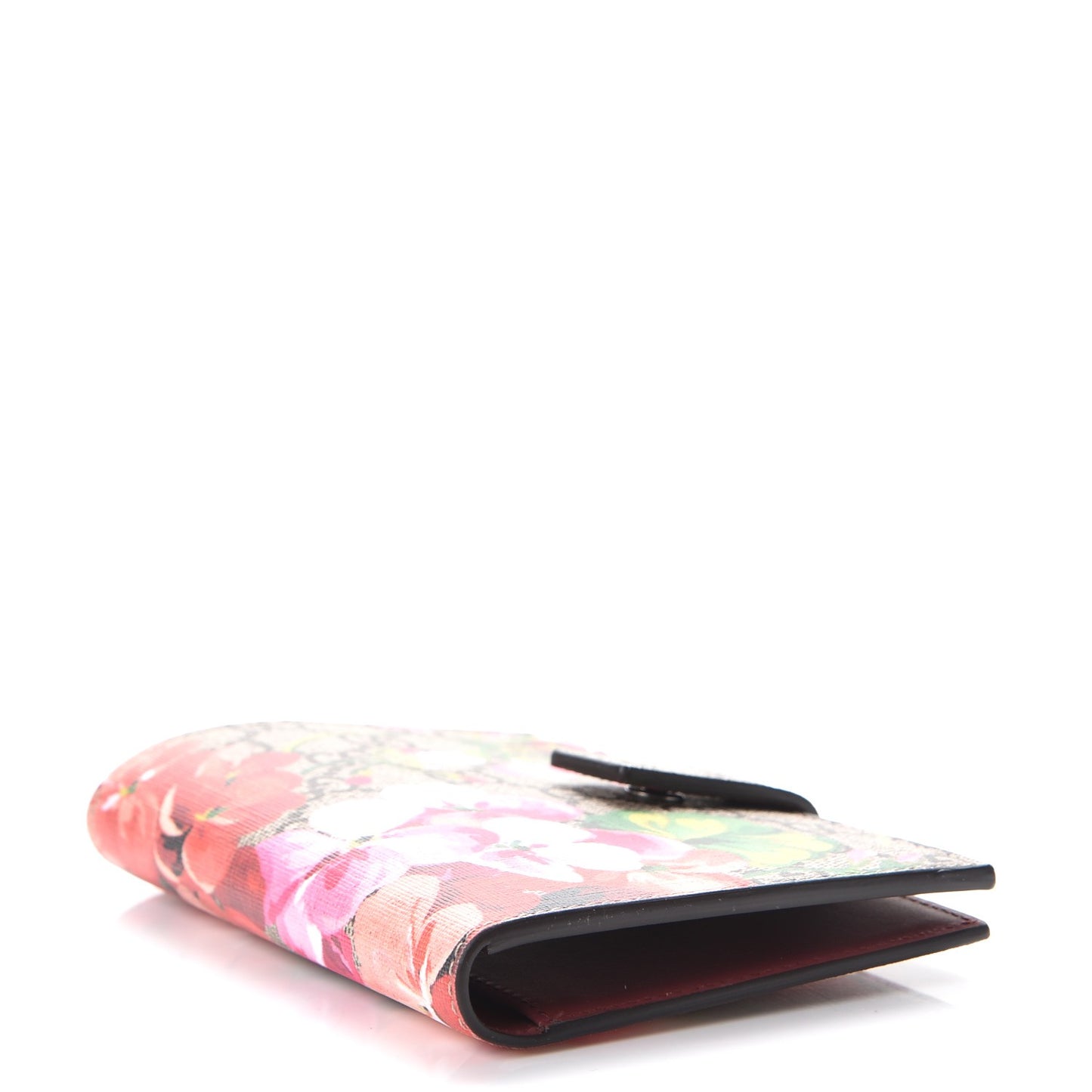 GG Supreme Monogram Blooms Passport Case Beige Multicolor Dry Rose