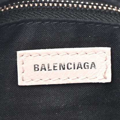 Balenciaga Agneau Classic Silver Hardware Mini City Logo Strap Light Rose White 7 of 13