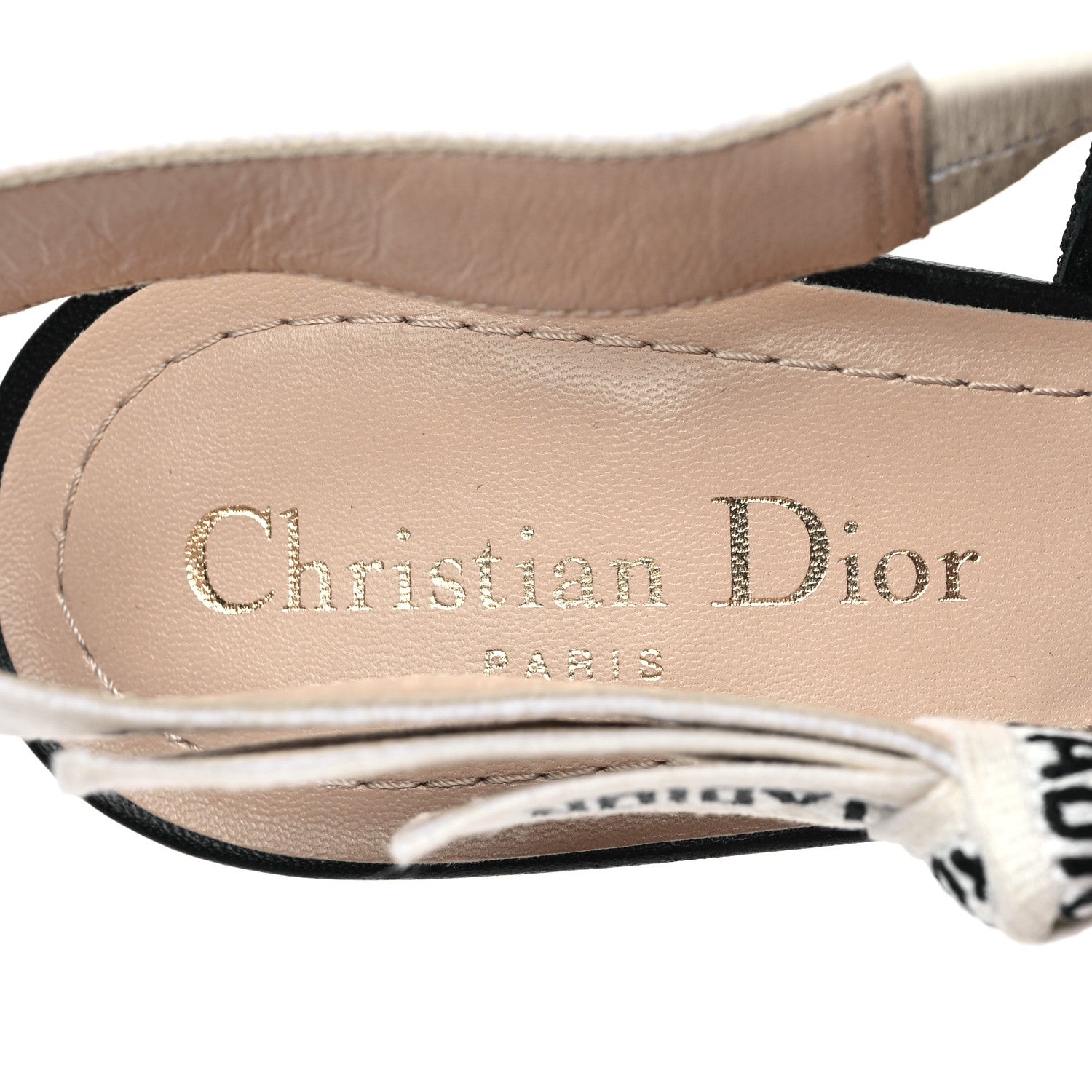 Christian Dior Technical Canvas Ribbon J'Adior Slingback 100mm Pumps 36.5 Black 7 of 8