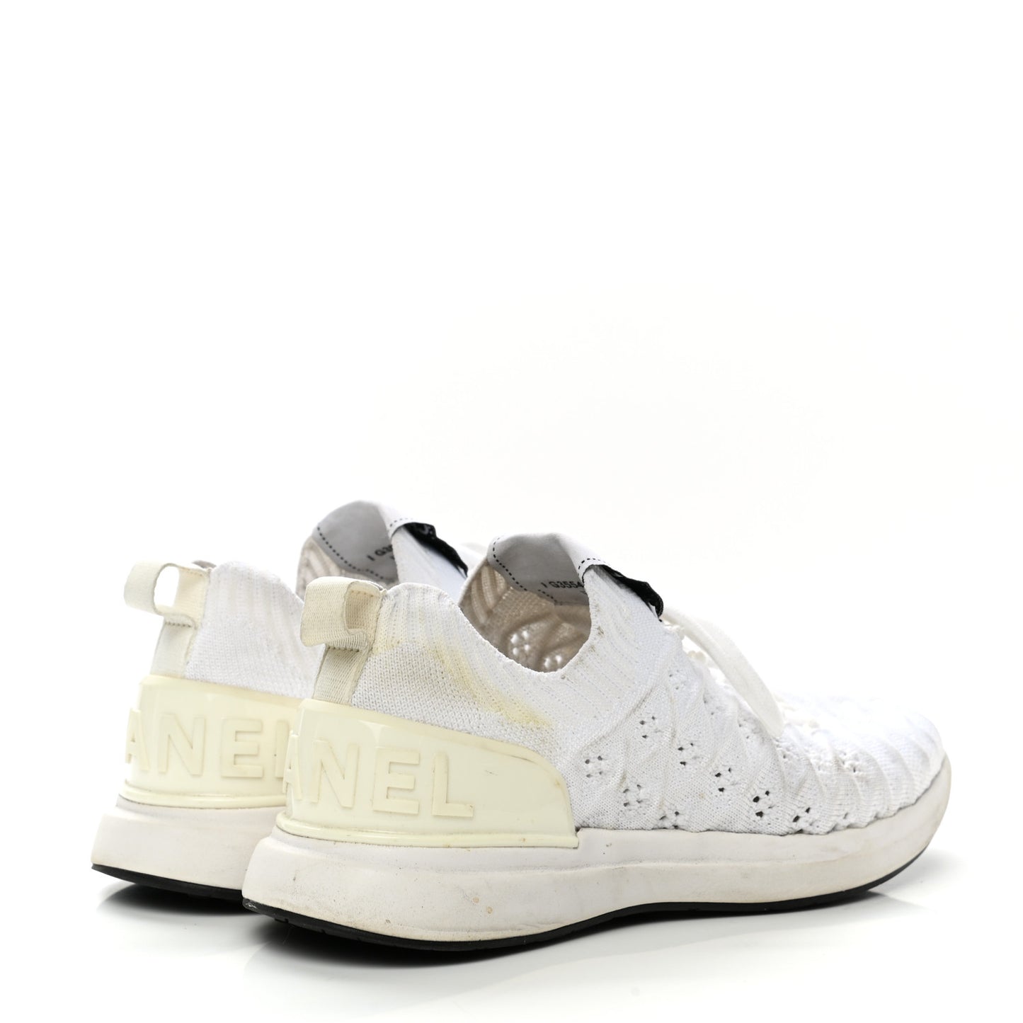 Fabric Logo Sneakers 36 White