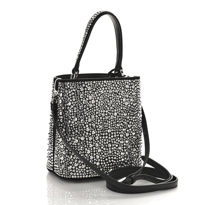 Prada Satin Crystal Small Panier Bucket Bag Metal 3 of 8