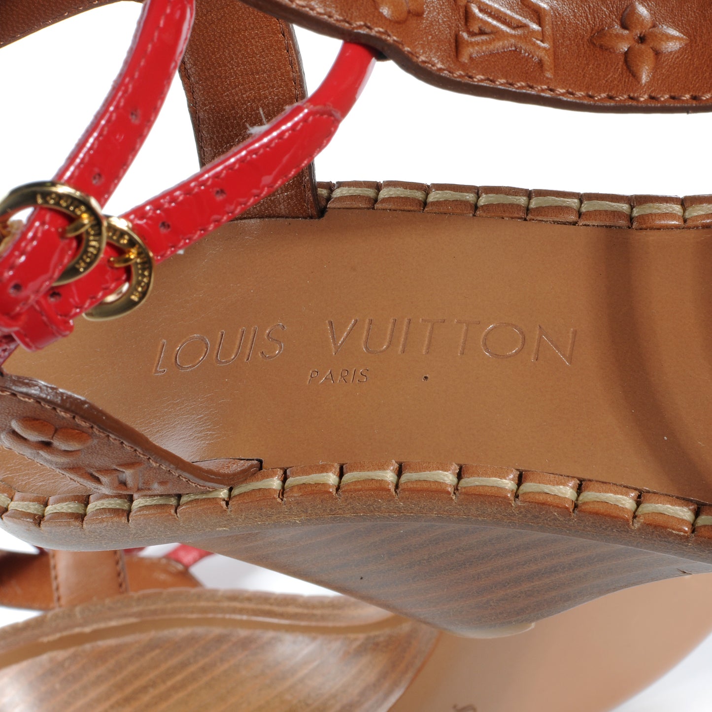 Key West Wedges Sandals 38 Red
