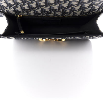Christian Dior Oblique 30 Montaigne Flap Bag Blue 5 of 10