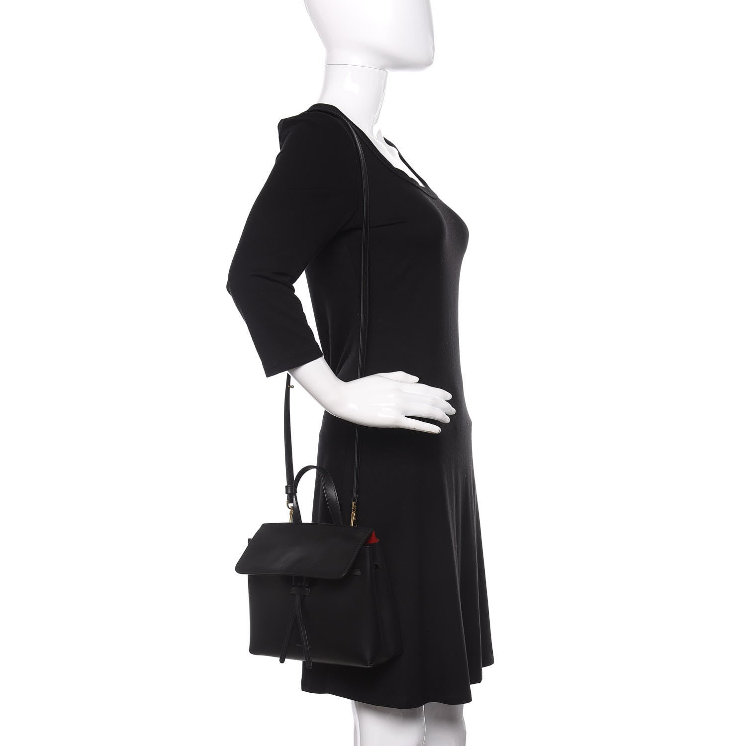Mansur Gavriel Calfskin Mini Mini Lady Bag Black Flamma 2 of 9