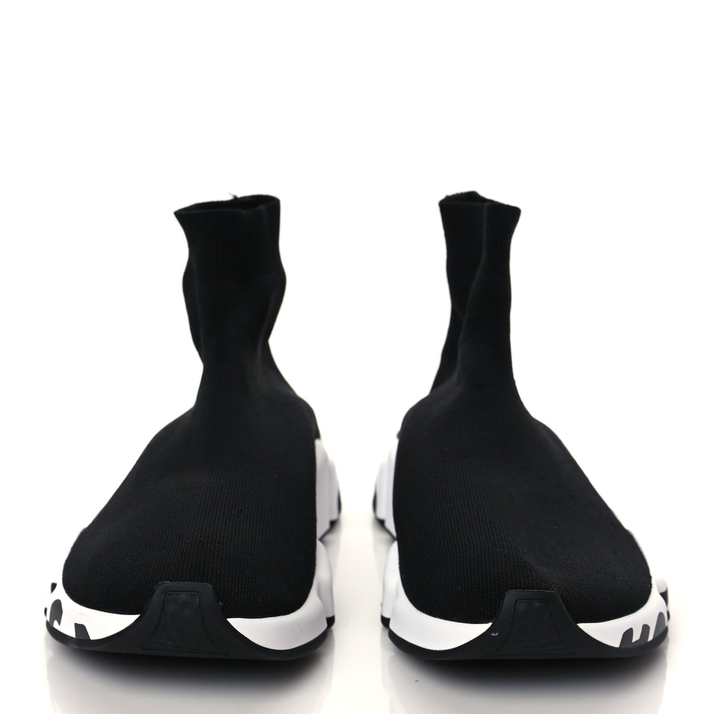 Neoprene Knit Speed Graffiti Sneakers 42 Black White