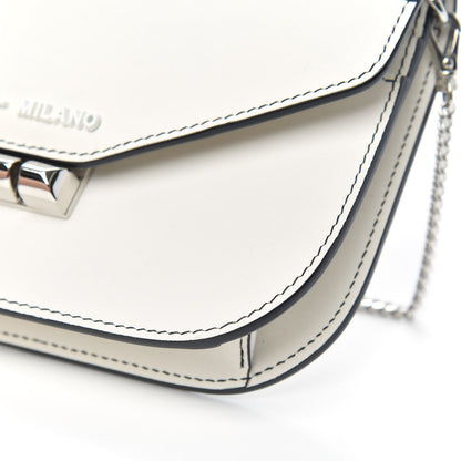 Prada Spazzolato Sybille Monochrome Crossbody Bag White Black 8 of 9